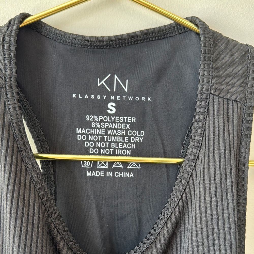 Black Ribbed Bodysuit - Picture 3 of 6